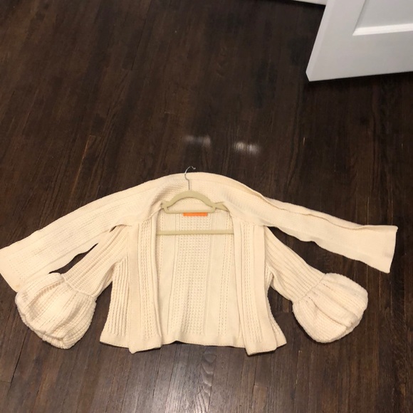 Cynthia Steffe cream knitted cropped sweater - Picture 3 of 8